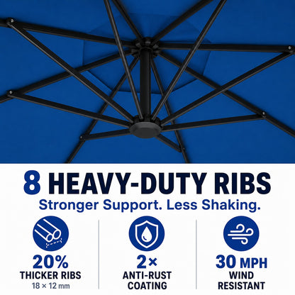 10FT Offset Patio Umbrella - Base Not Included