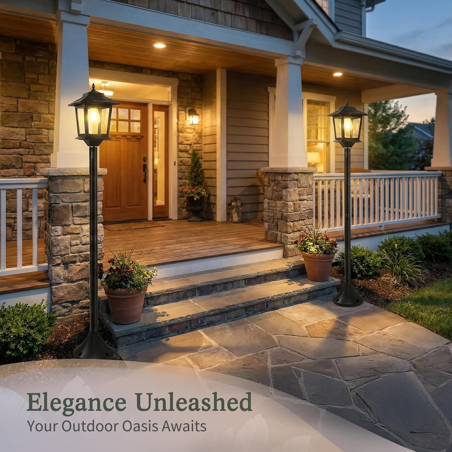 63인치 태양광 자동충전 가로등  ( 인테리어 /데코용 ) - 2개 세트