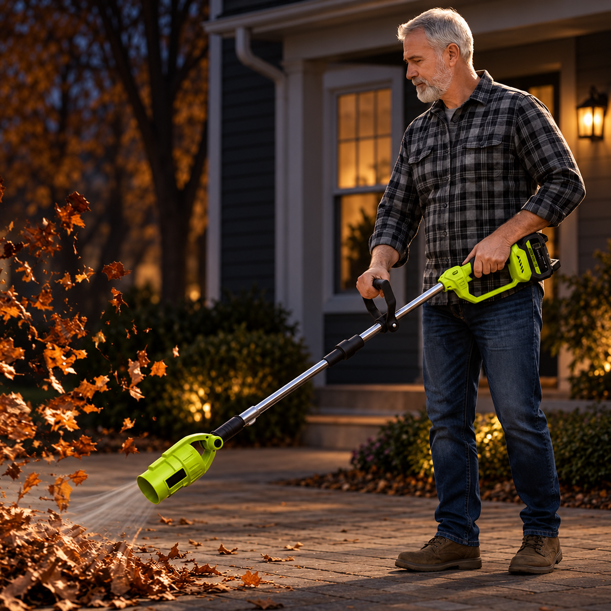 Cordless Telescopic Leaf Blower - 2 x 4.0Ah Batteries