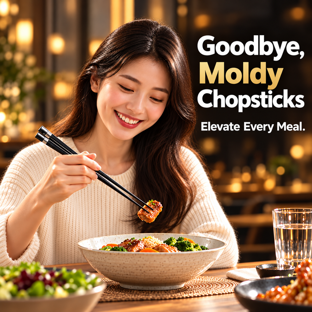 Fiberglass Alloy Chopsticks Set - Reusable (No Box)