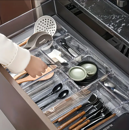 (신품) 서랍정리 Organizer 25개 세트 투명/검은색