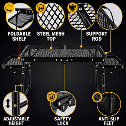 Low-Profile Metal Mesh Table