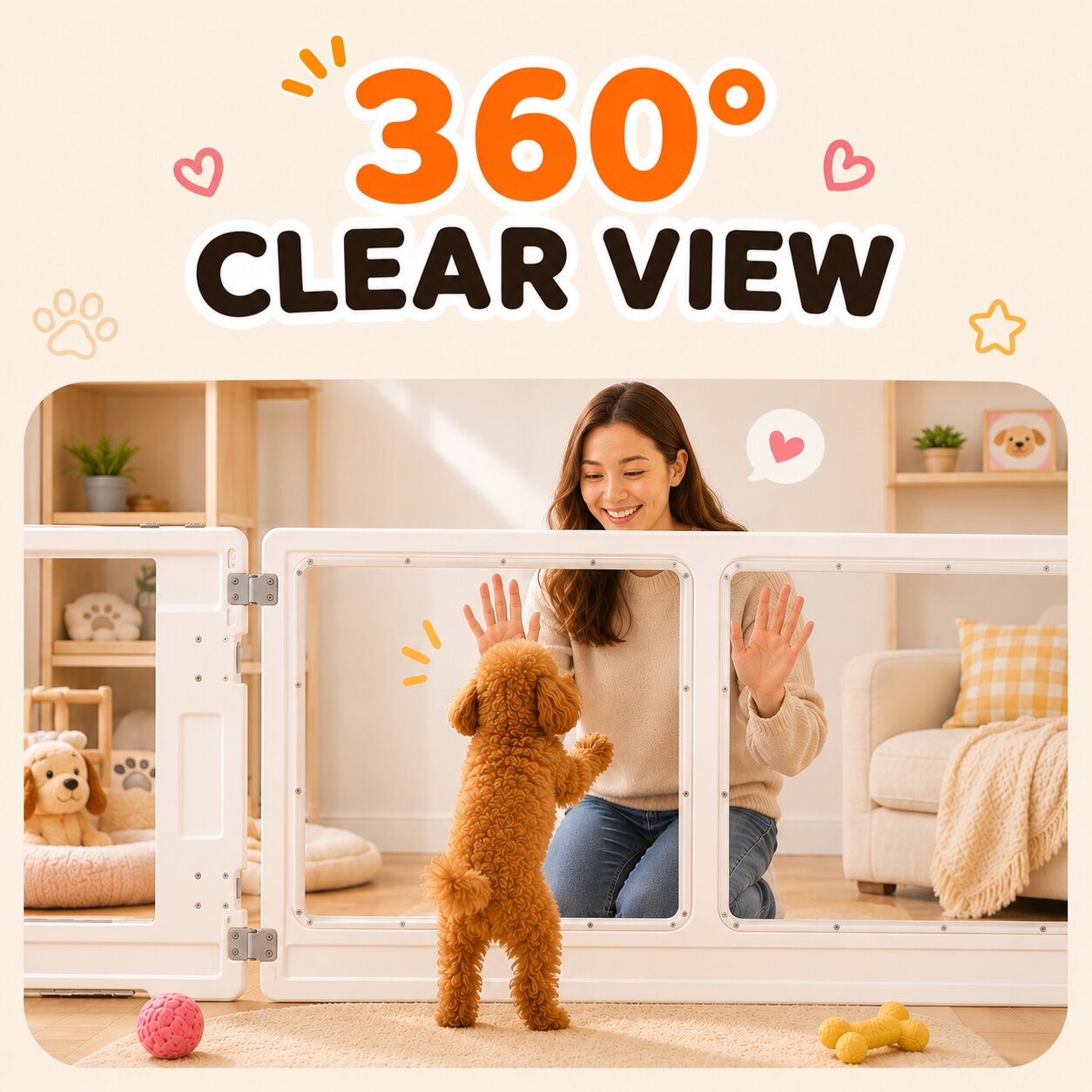 Modular Dog Playpen - 4 Panel (Small)