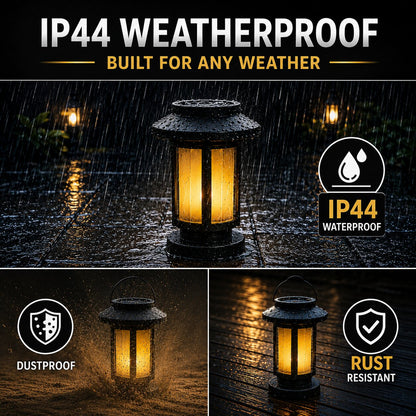 Flickering Solar Glass Lantern