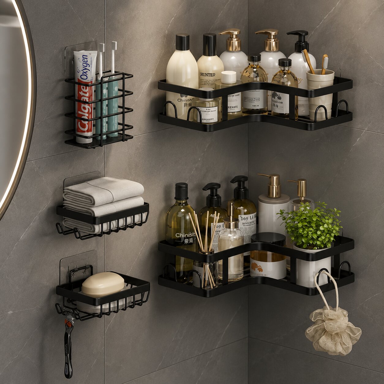 Corner Shower Caddy - Set of 5