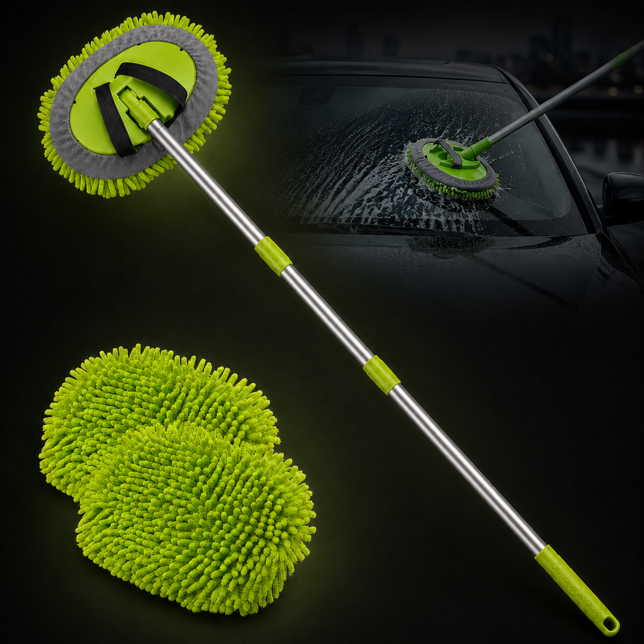 Car Wash Mop + Extra Pad