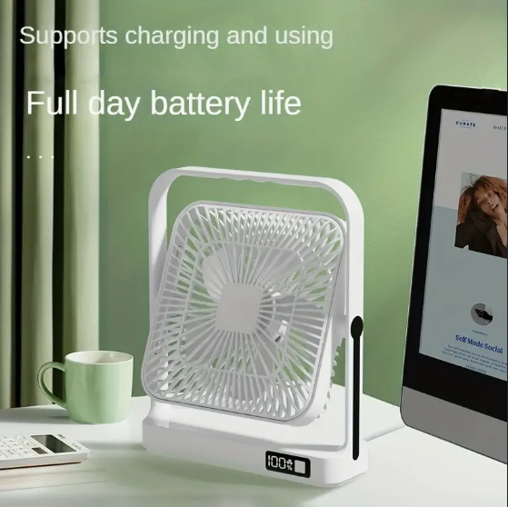(신품) 무선 선풍기 보라/흰색