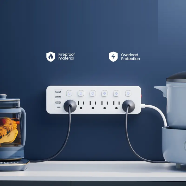 개별 전원   파워 스트립 (멀티탭) 1250W - 5 FT