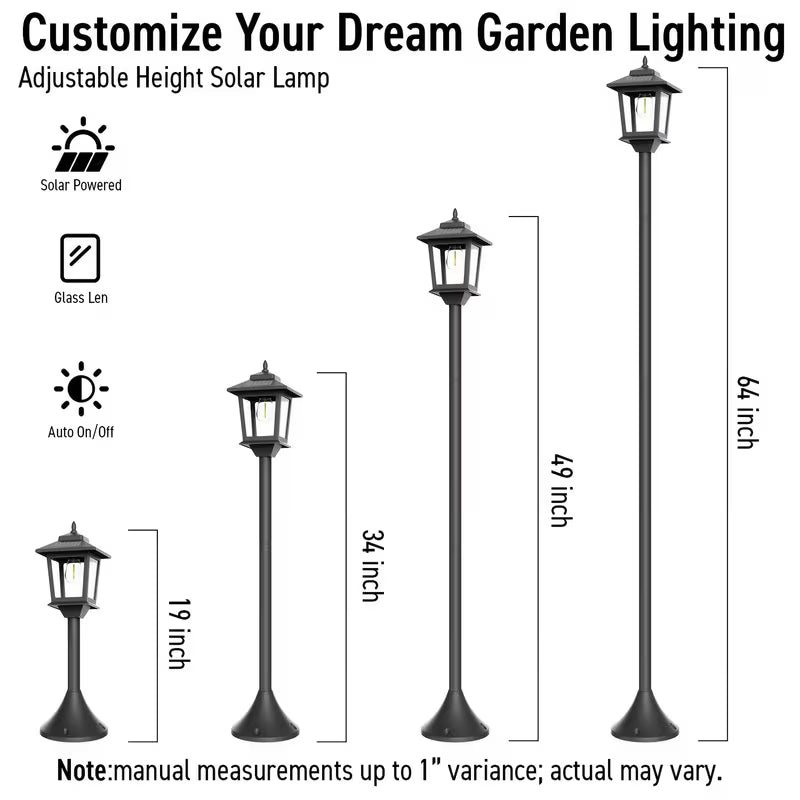 63인치 태양광 자동충전 가로등  ( 인테리어 /데코용 ) - 2개 세트