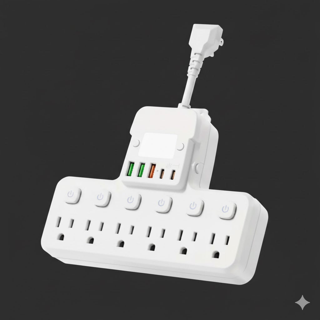 개별 전원 LED 파워 스트립 (멀티탭) 1250W