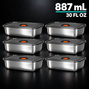 스테인리스 밀폐 용기 6개 세트 - 30 oz / 40 oz (본문 확인)