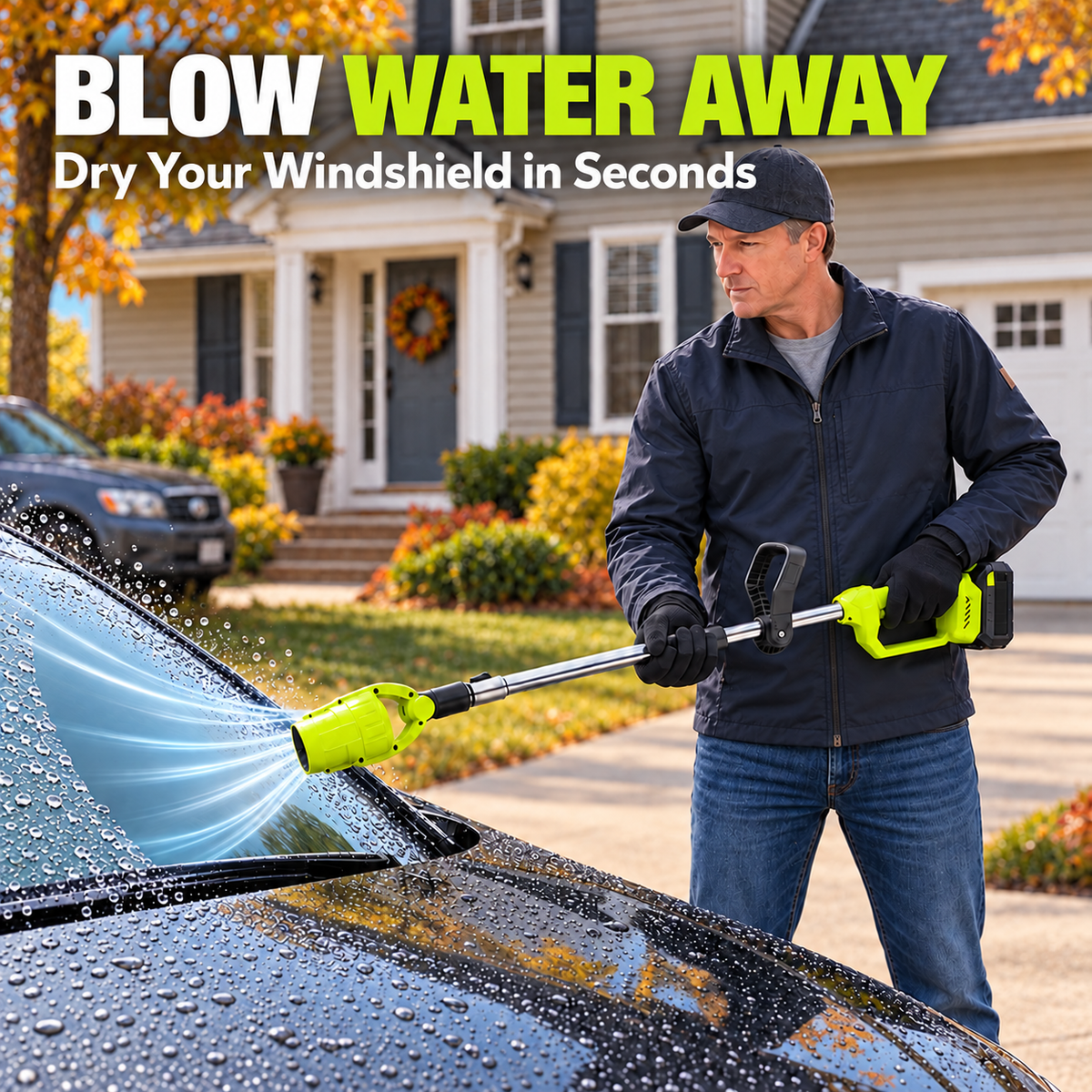 Cordless Telescopic Leaf Blower - 2 x 4.0Ah Batteries
