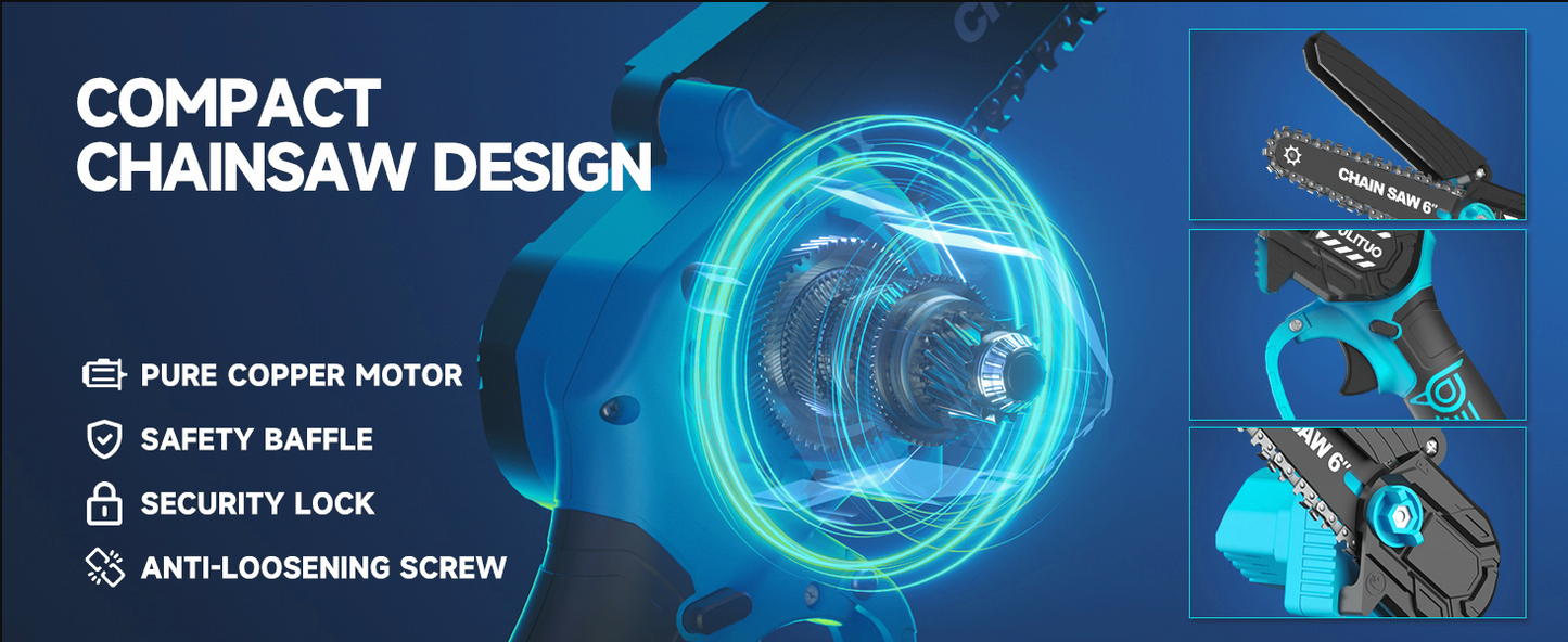 (신품) 6인치 미니 전기톱 880w 19.7 FT/S 20V 2Ah