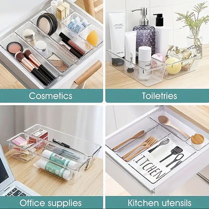 (신품) 서랍정리 Organizer 25개 세트 투명/검은색