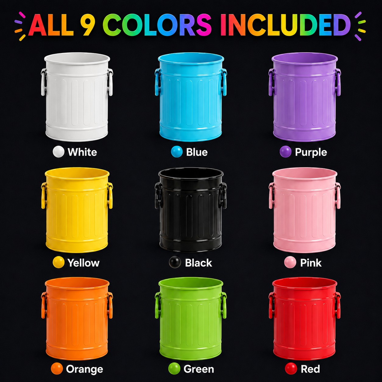 레트로 연필꽂이 - 9개 세트