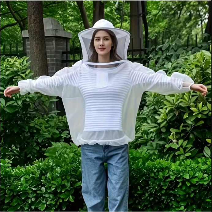 벌레 물림 / 벌 쏘임 방지 모자 + 윗도리