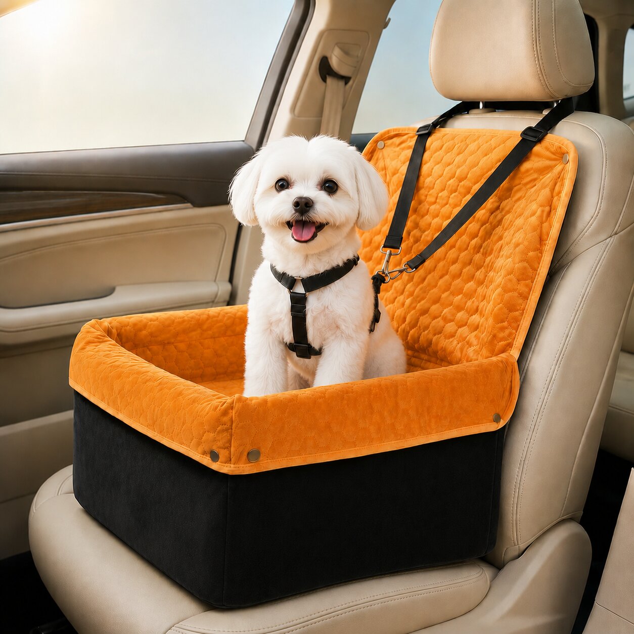 Memory Foam Dog Car Booster Seat