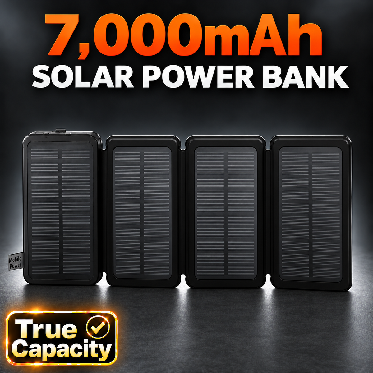 Solar Power Bank - 7000mAh