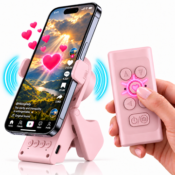 TikTok Remote & 스피커 휴대폰 거치대 - 페이지 터너, 카메라 셔터 (갤럭시 S - 리모컨 비호환)