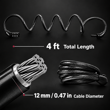 자전거 락 - 4FT 12mm
