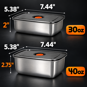 스테인리스 밀폐 용기 6개 세트 - 30 oz / 40 oz (본문 확인)
