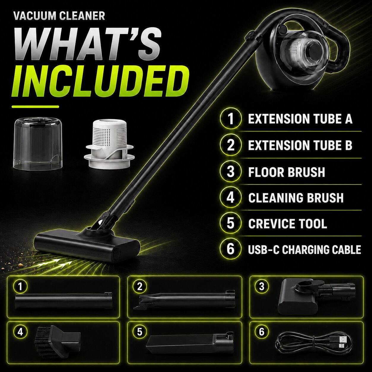 Cordless Vacuum - USB Rechargeable