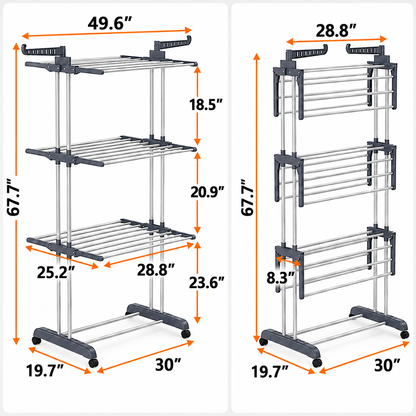 4-Tier Clothes Drying Rack