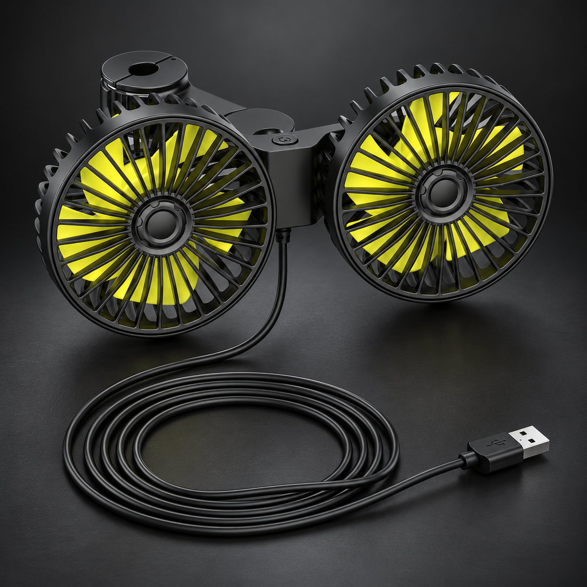 Dual Car Headrest Fan - USB Powered