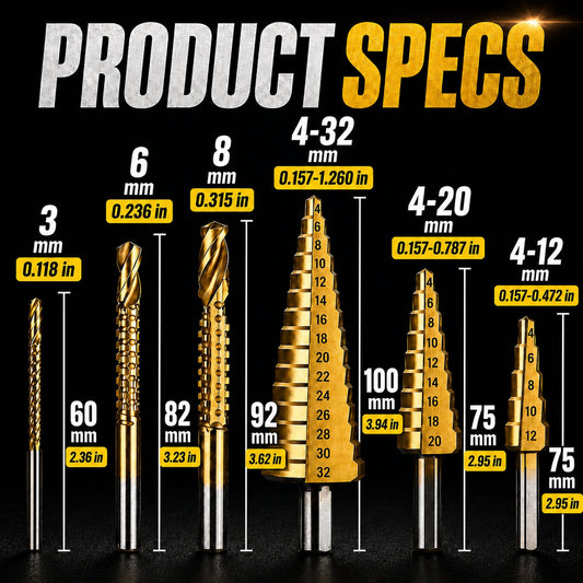 Step Drill Bit Set
