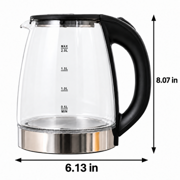 유리 전기포트 - 2L, 1500W
