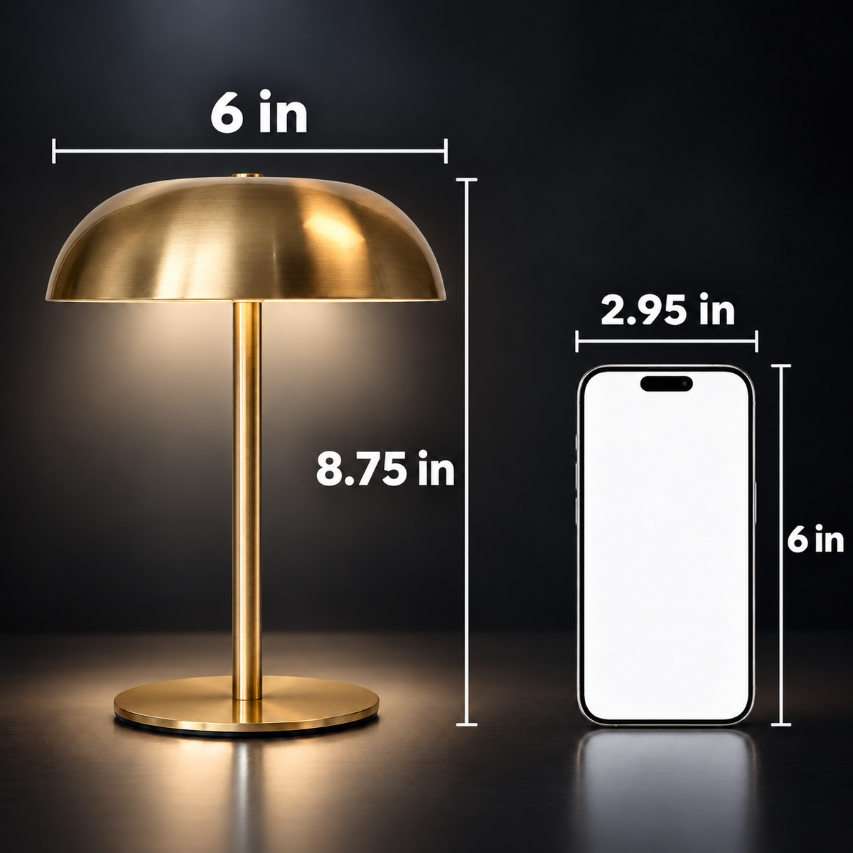 무선 LED 버섯 램프