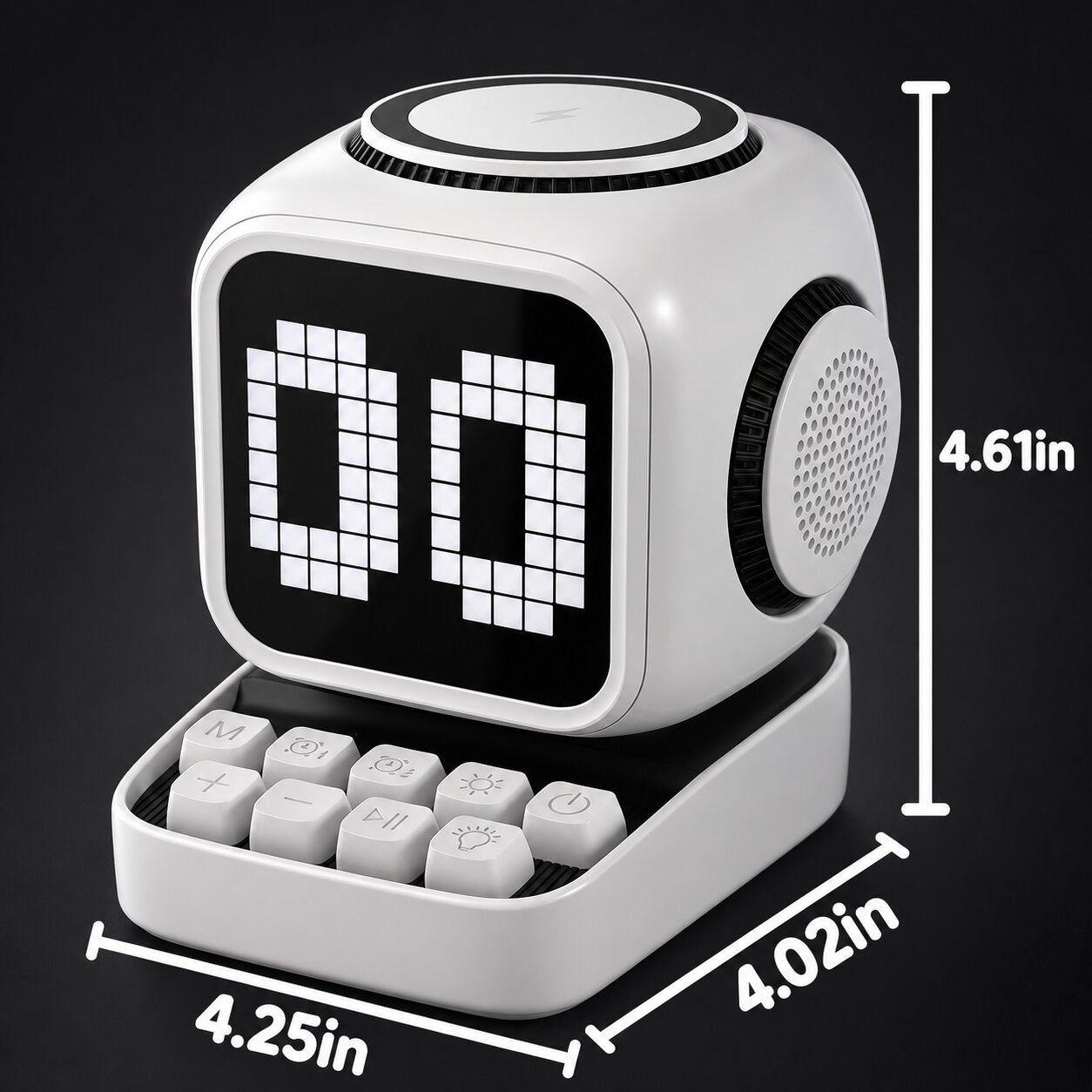 Clock + Speaker + Wireless Charger