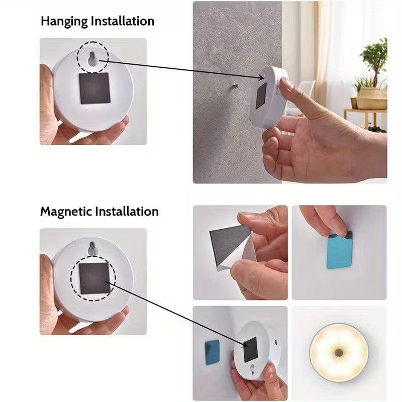 색깔변경 USB 충전식 센서등