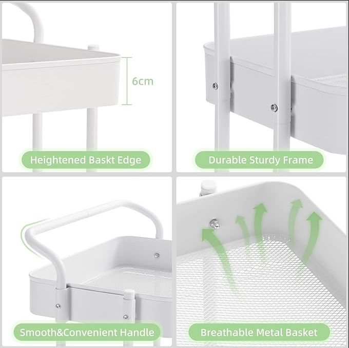 (신품) 3단 메탈 메쉬카트