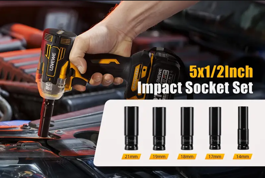 (신품) 임팩트 렌치 1/2 258 Ft-lbs 21v 2.6Ah x2