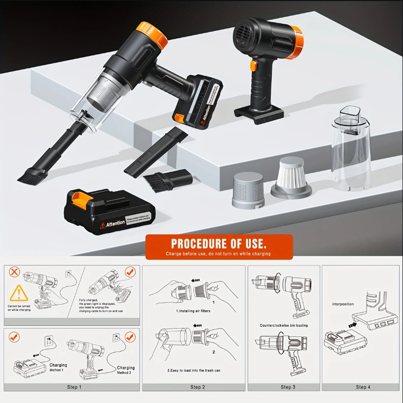 (신품) 책상/차량용 무선 청소기