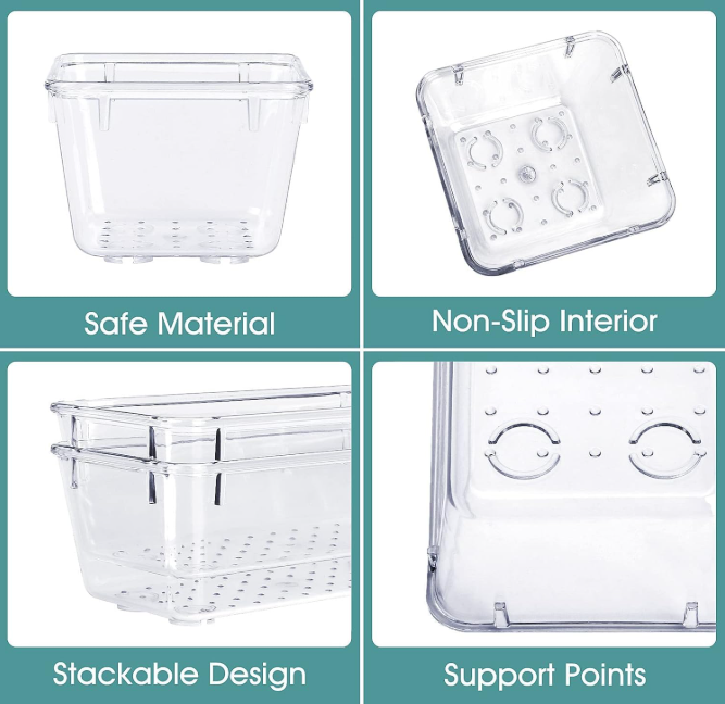 (신품) 서랍정리 Organizer 25개 세트 투명/검은색