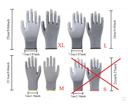 PU 코팅 장갑 12켤레