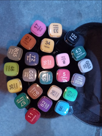 (신품) 더블팁 형광 마커 24개 Set