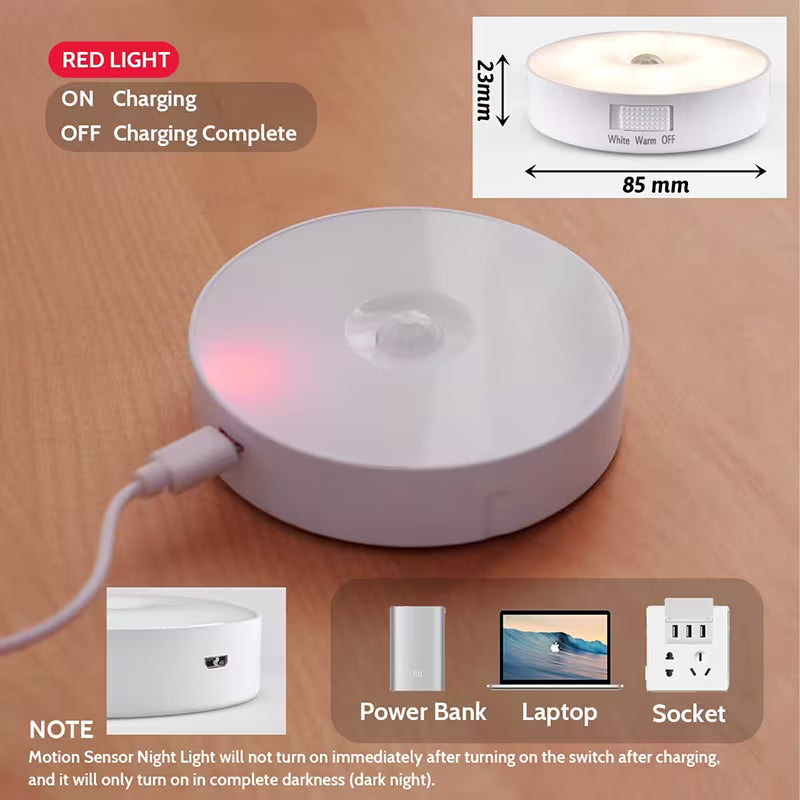 색깔변경 USB 충전식 센서등