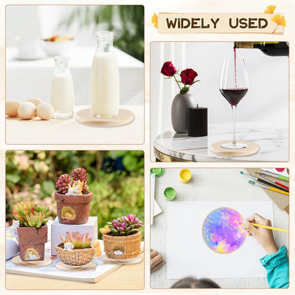 나무 컵받침 - 15개 세트