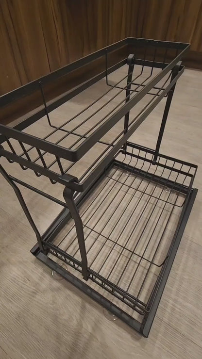 (신품) Undersink 캐비넷 정리 렉 2개 세트