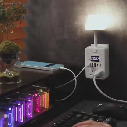 비상등 + 시계 파워 스트립 (멀티탭) 1250W