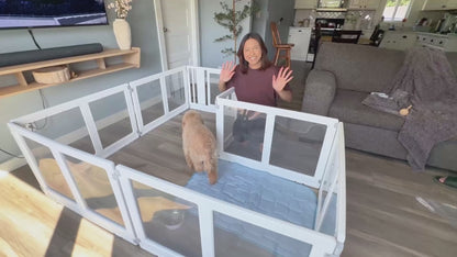 Modular Dog Playpen - 8 Panel (69.3 x 69.3 x 22.4")