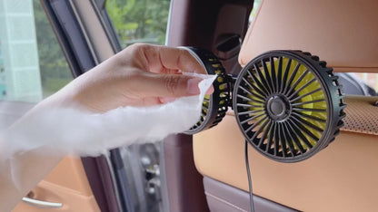 Dual Car Headrest Fan - USB Powered