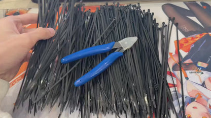 4" 6" 8" Thin Zip Ties 600 Pcs + Cutter