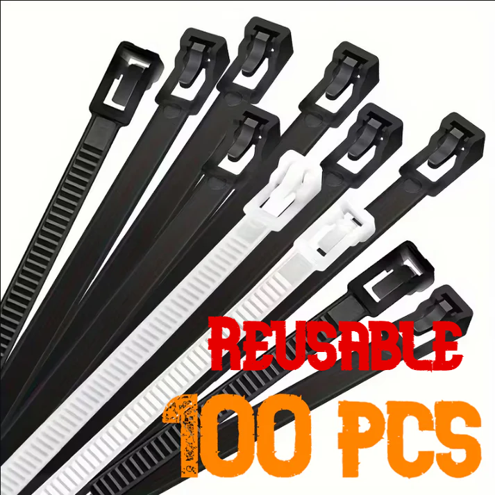 재사용가능 케이블 타이 12인치 - 100개